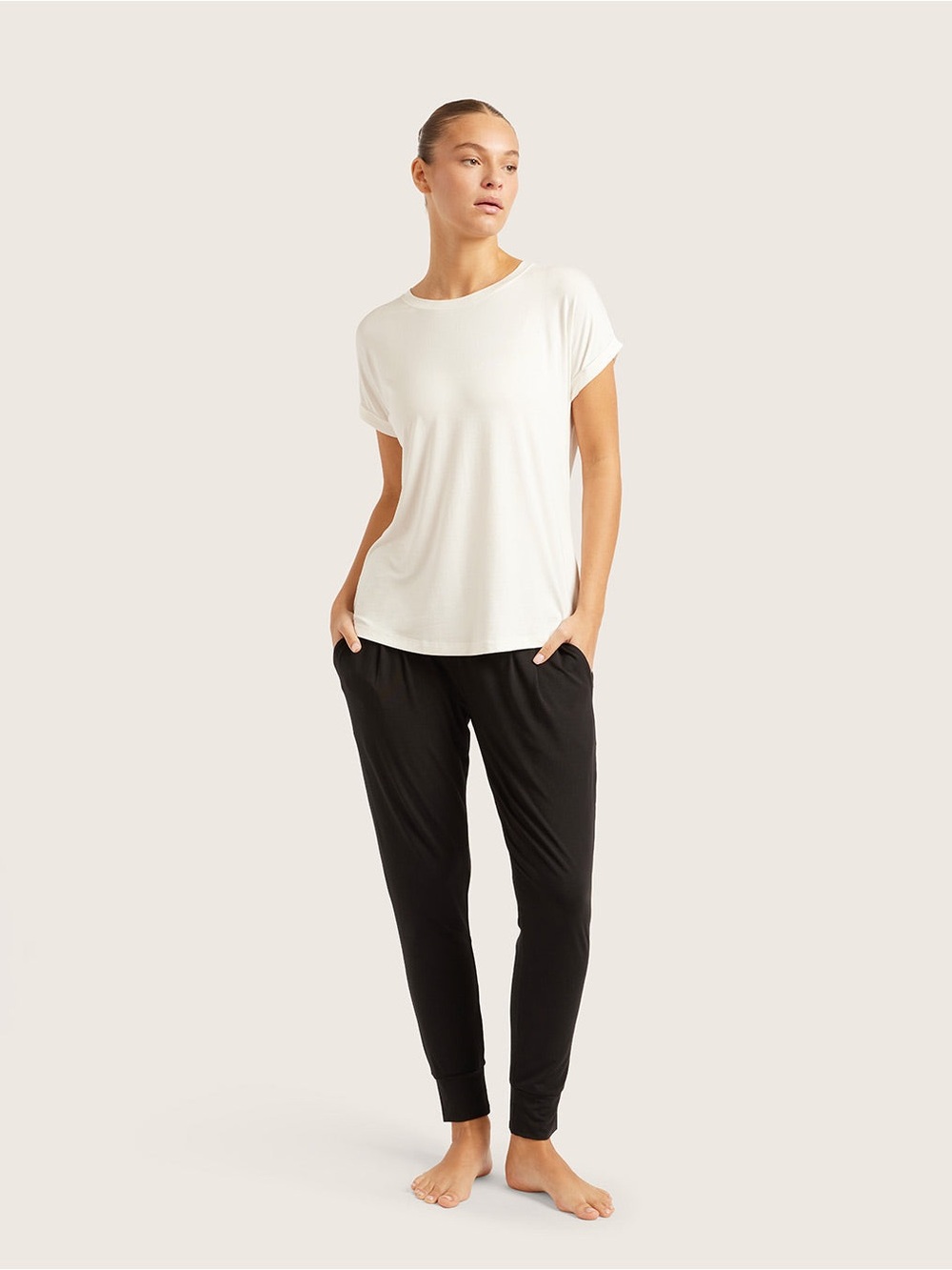Boody Downtine Lounge Pants in Black Size Small in Heavyweight Bamboo Jersey - Picture 2 of 11